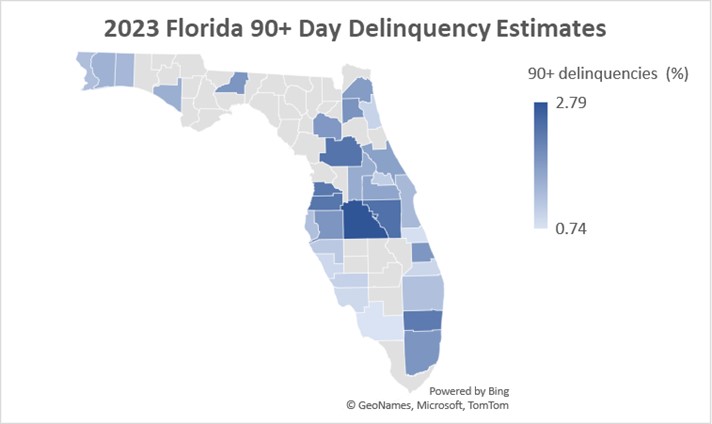 2023 Florida 90+ Day Delinquency Estimates
